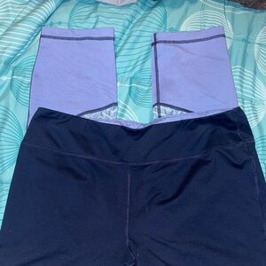 Vineyard Vines Two-Tone Purple and Navy Leggings